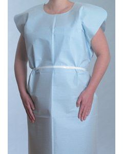 GOWN EXAM BLUE TPT (50/CS)