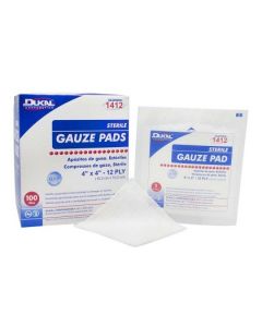GAUZE PADS, 2" X 2" 8 PLY, STERILE ( 2 EACK PK X 50)