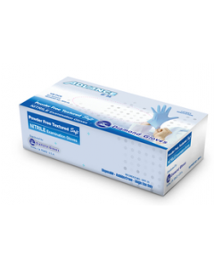 GLOVES, EXAM, NITRILE BLUE, POWER FREE LG