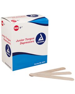 TONGUE DEPRESSORS, JUNIOR, 5-1/2"L X 5/8"W,  NON STERILE 4301500